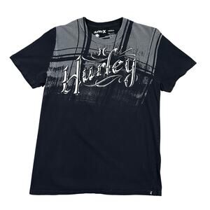 Y2K Hurley Grunge Surf Skate T-Shirt Spell Out Graphic Vintage Medium